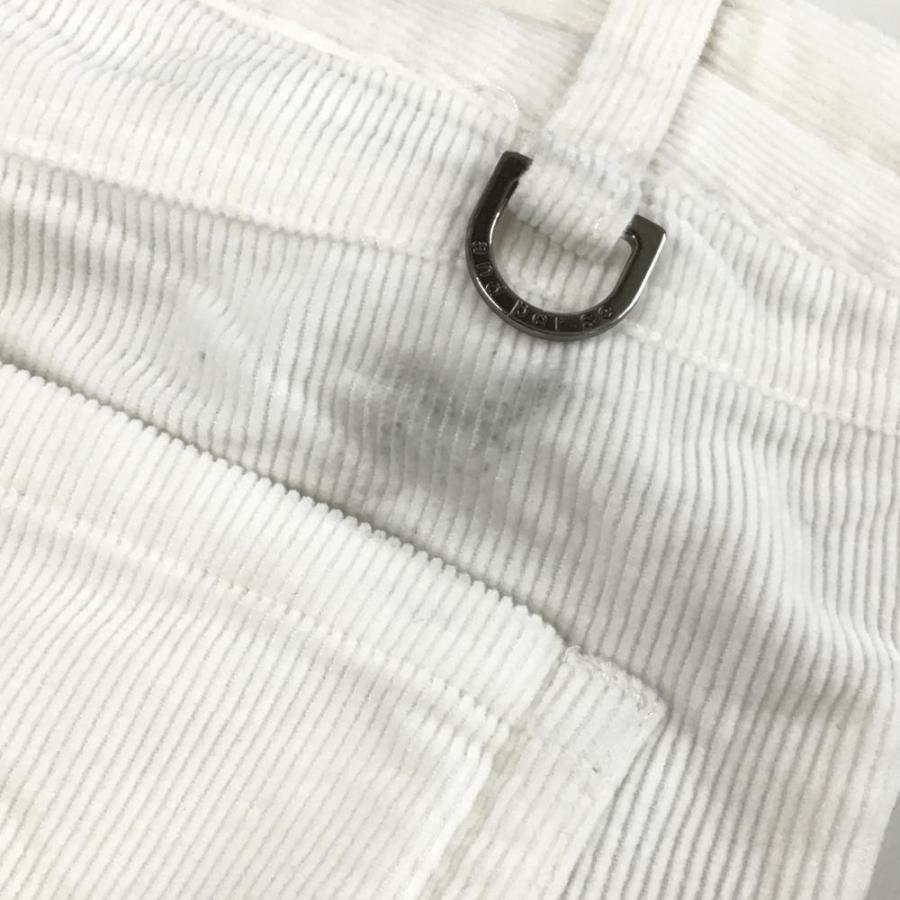 and per se（アンパスィ） コーデュロイパンツ 白 ストレッチ コットン