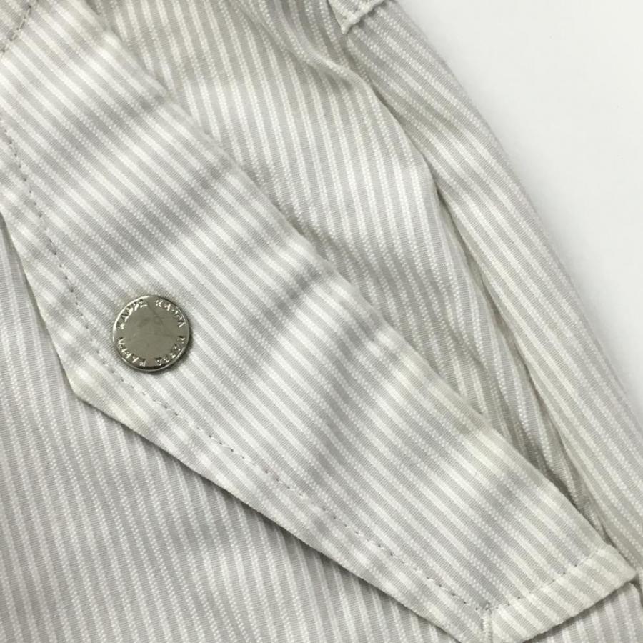 Kappa（カッパ） 【美品】カッパ スカート 白×ライトグレー ストライプ