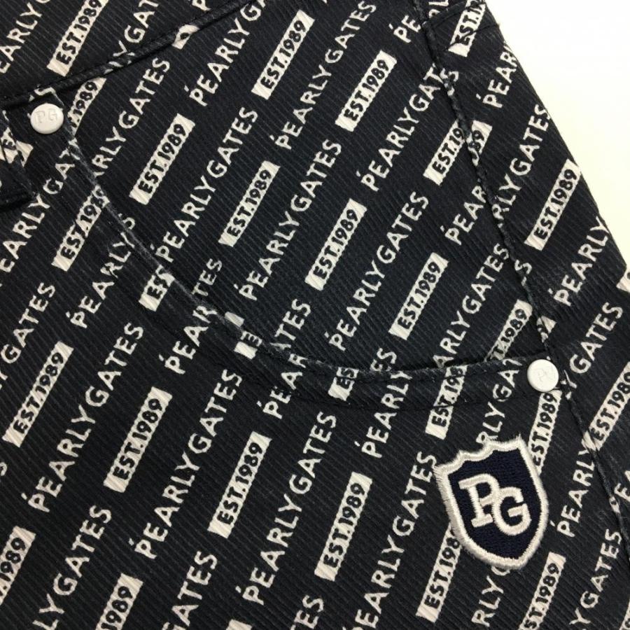 PEARLY GATES ストライプパンツ 新品タグ付き PEARLY GATES 【美品】パーリーゲイツ パンツ ネイビー×白 斜め