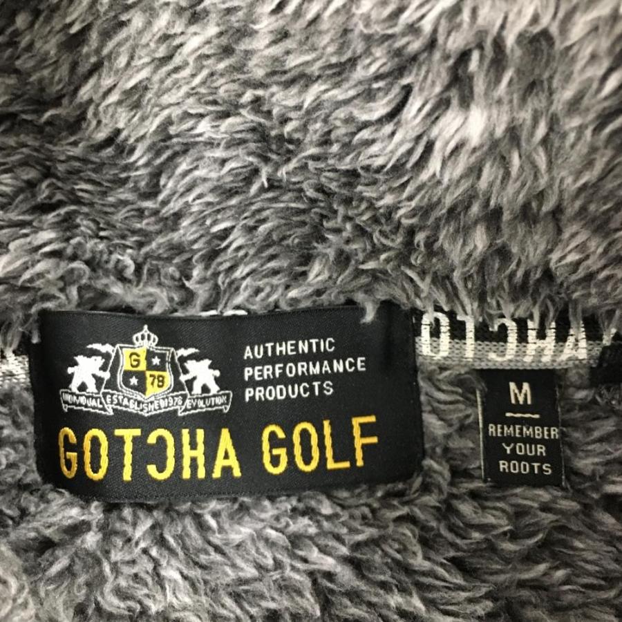 GOTCHA GOLF 【美品】ガッチャゴルフ ボアジップパーカー グレー ロゴ 