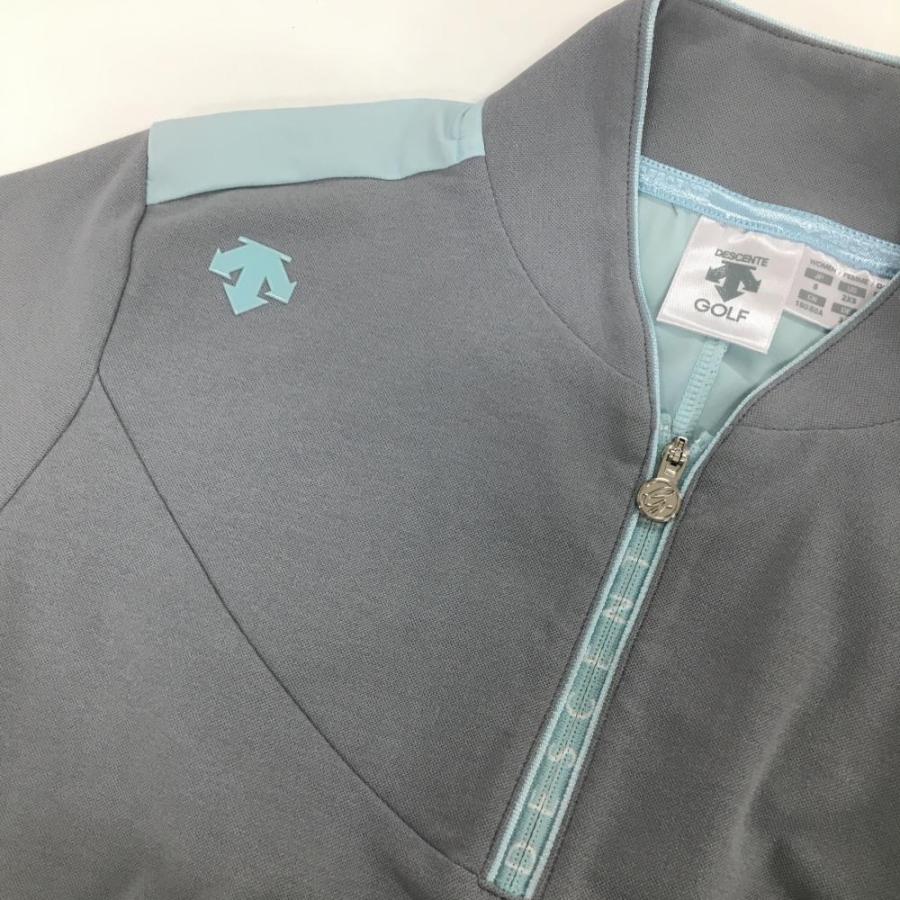 DESCENTE GOLF 【超美品】デサントゴルフ 半袖ポロシャツ グレー