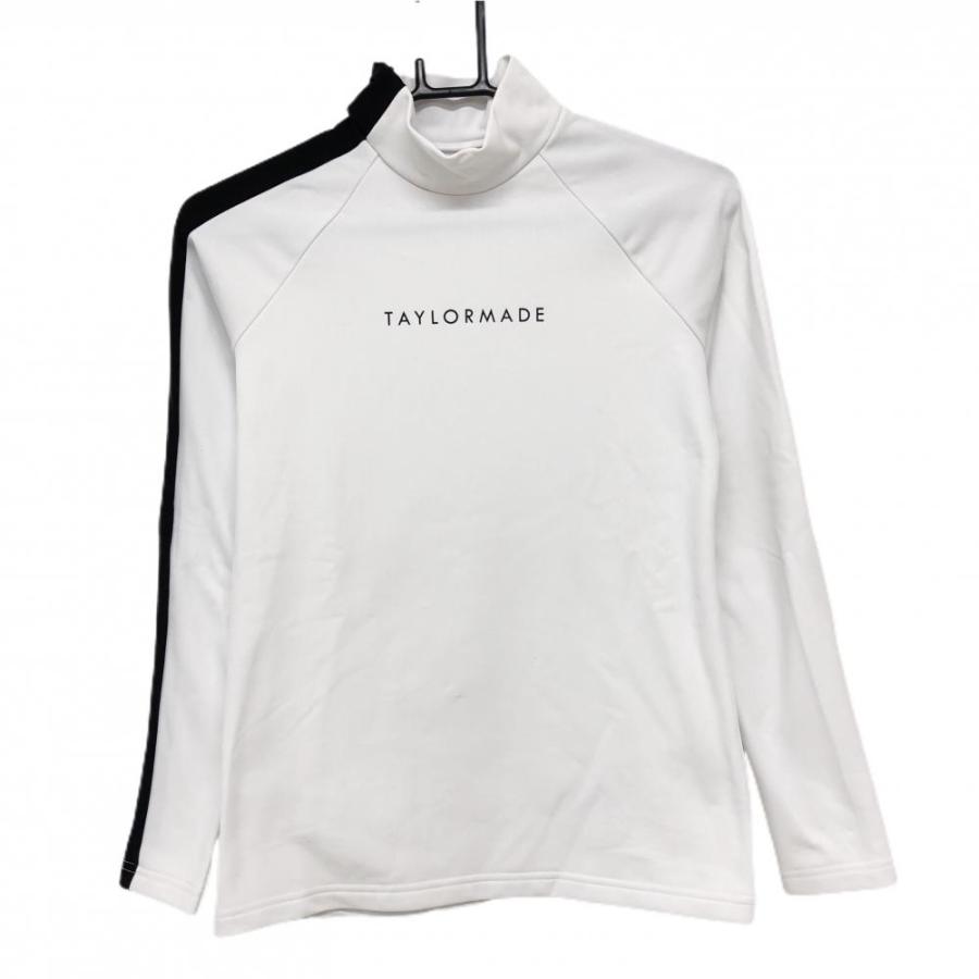 TaylorMade 長袖ハイネックシャツ レディースサイズ　M　白/黒 TaylorMade（テーラーメイド） 長袖ハイネックシャツ 白×黒 裏起毛