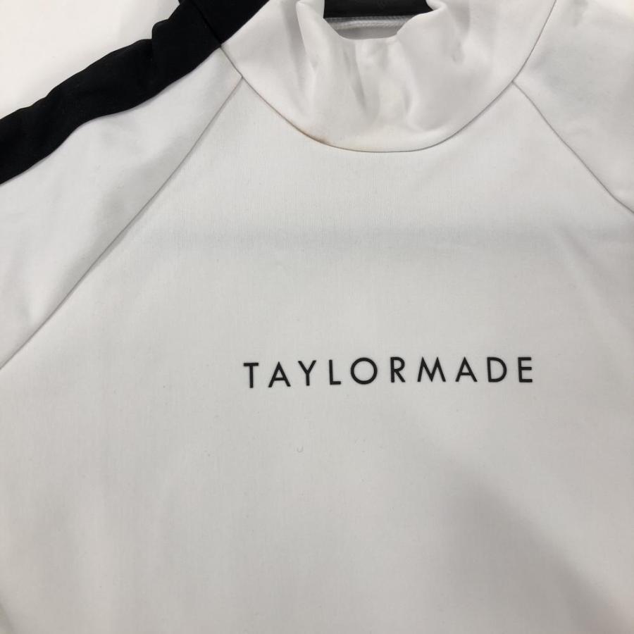 TaylorMade 長袖ハイネックシャツ レディースサイズ　M　白/黒 TaylorMade（テーラーメイド） 長袖ハイネックシャツ 白×黒 裏起毛