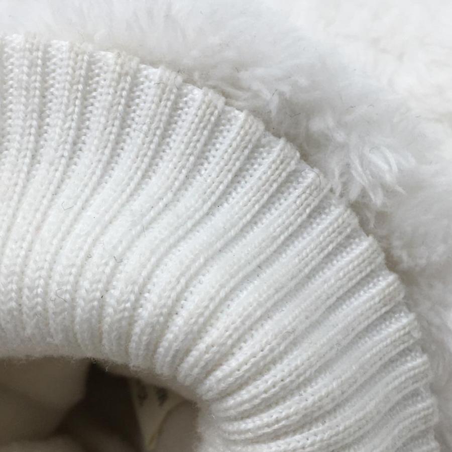 DESCENTE（デサント） 手袋 白 起毛素材 ミトングローブ レディース