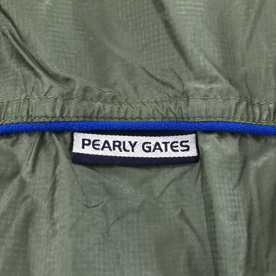 PEARLY GATES（パーリーゲイツ） ナイロンベスト カーキ メッシュ裏地