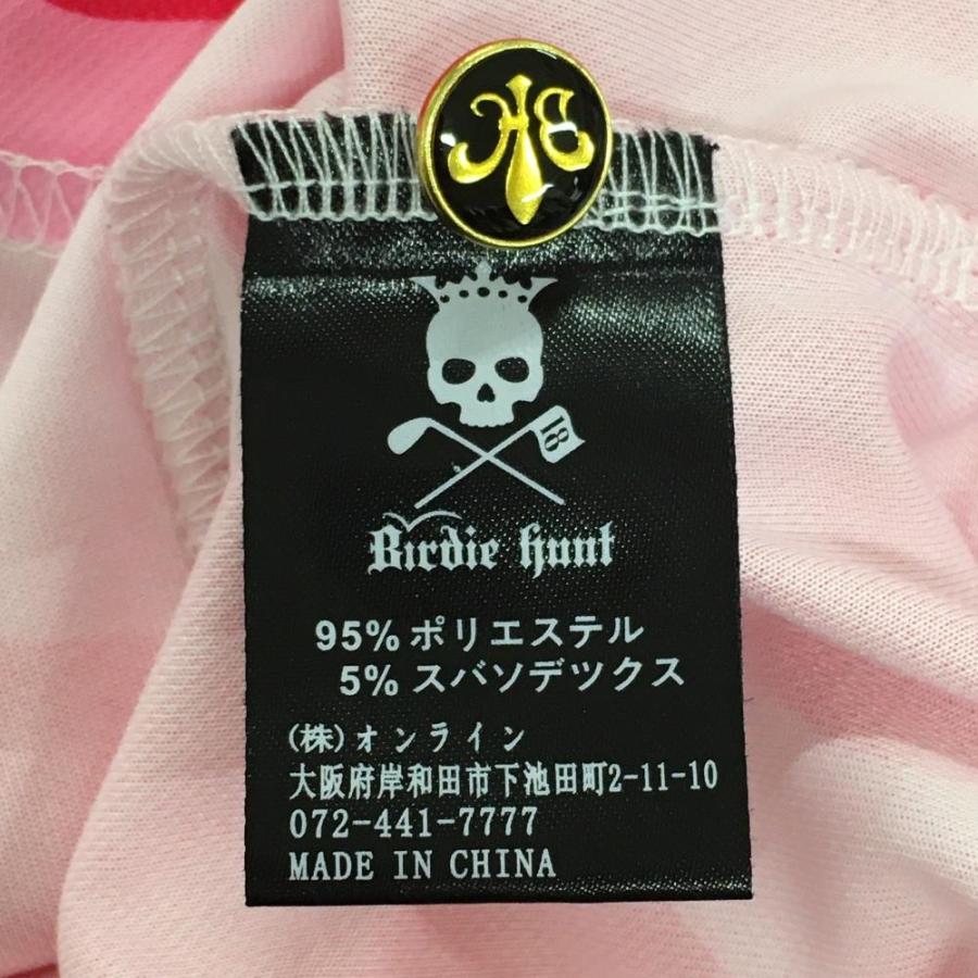 美品】バーディーハント 半袖ポロシャツ ピンク カモフラ 迷彩 ボタン