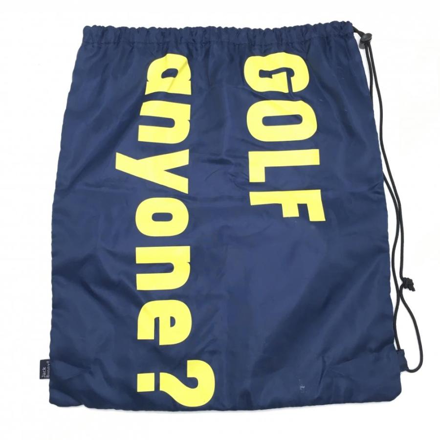 Jack Bunny!! ジャックバニー 巾着袋 ネイビー×イエロー ロゴ
