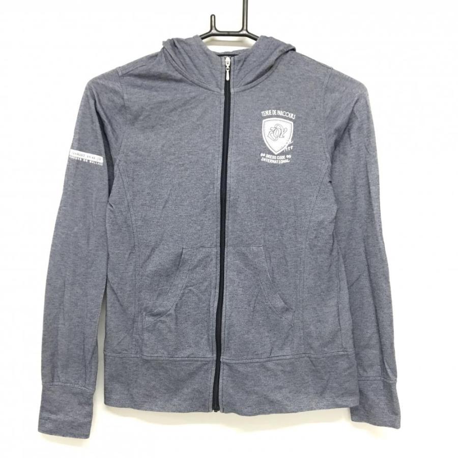 【美品】ZOY レディース ジャンバー ZOY（ゾーイ） 【超美品】ゾーイ ジップパーカー 杢ネイビー 薄手 ロゴ