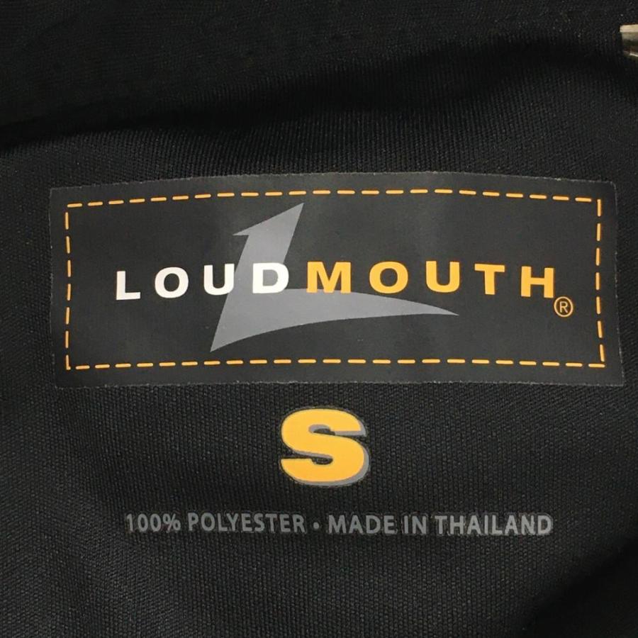 【超美品】ラウドマウス 半袖ポロシャツ 黒×ピンク 前身頃ブロックチェック メンズ S ゴルフウェア LOUDMOUTHの画像