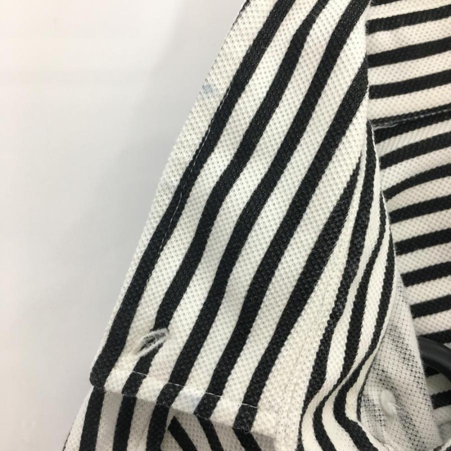 Jack Bunny!!（ジャックバニー） 長袖ポロワンピース 白×黒 ストライプ