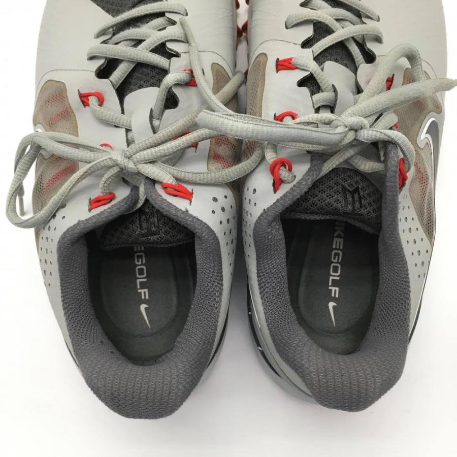 NIKE（ナイキ） 【美品】ナイキ ゴルフシューズ グレー×レッド 652628