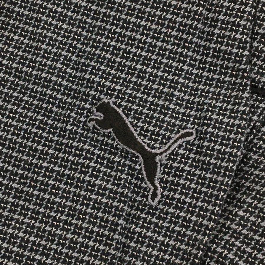 PUMA GOLF プーマ ゴルフパンツ チェック柄 ブラック グレー メンズ PUMA（プーマ） パンツ 黒×グレー 総柄 ストレッチ メンズ 79 ゴルフ