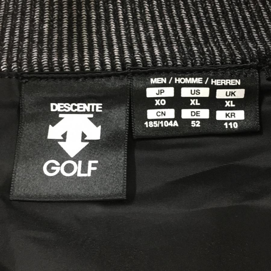 DESCENTE GOLF デサントゴルフ ニットジャケット 黒×白 裏地付き DESCENTE GOLF デサントゴルフ ニットジャケット 黒×白 裏地付き