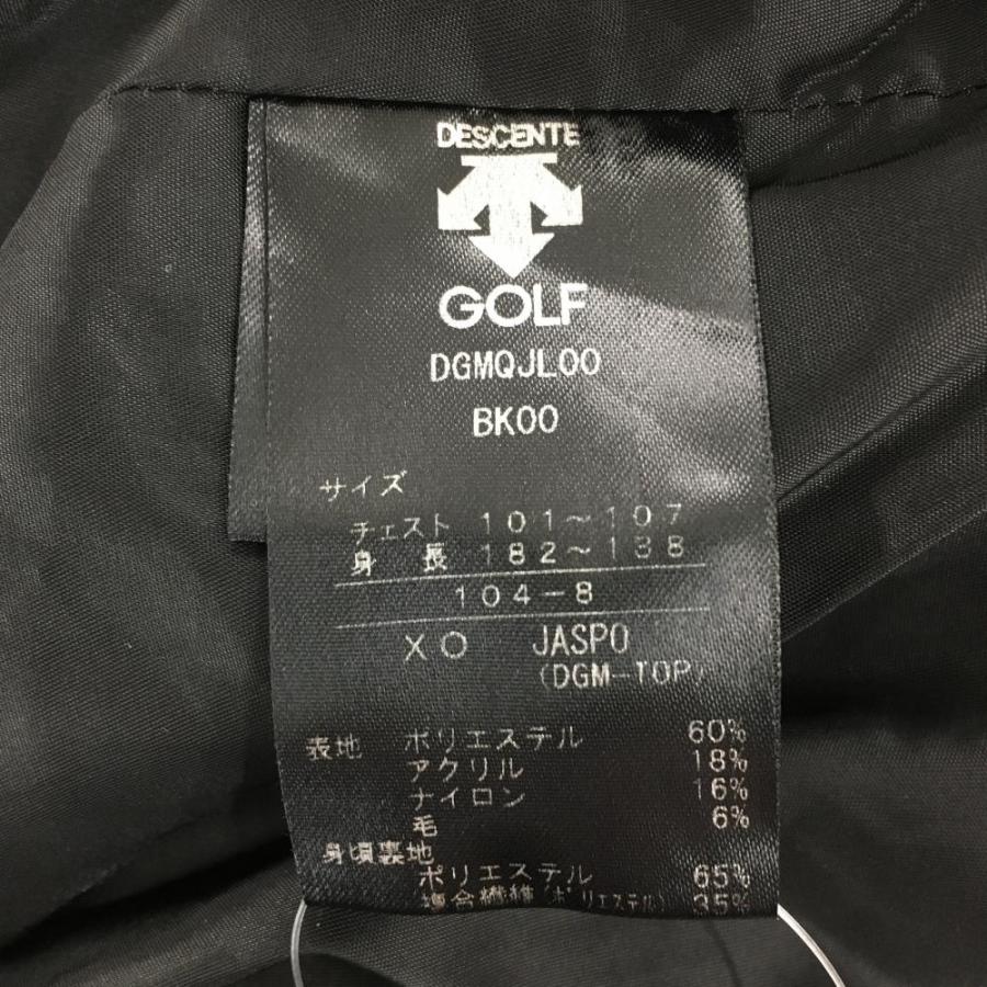 DESCENTE GOLF デサントゴルフ ニットジャケット 黒×白 裏地付き DESCENTE GOLF デサントゴルフ ニットジャケット 黒×白 裏地付き