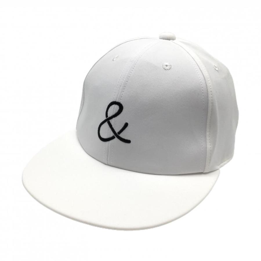 and per se 【超美品】アンパスィ フラットキャップ 白×ネイビー