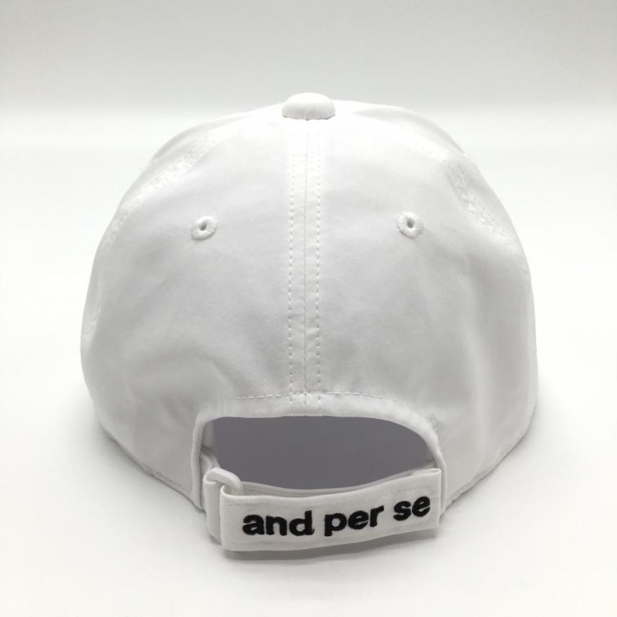 【未使用品】and per se アンパスィゴルフフラットキャップ and per se（アンパスィ） 【超美品】アンパスィ フラットキャップ 白