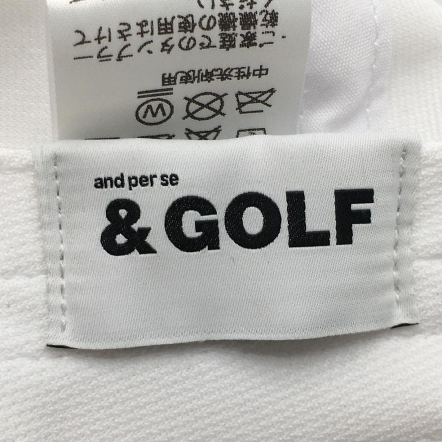 【未使用品】and per se アンパスィゴルフフラットキャップ and per se（アンパスィ） 【超美品】アンパスィ フラットキャップ 白