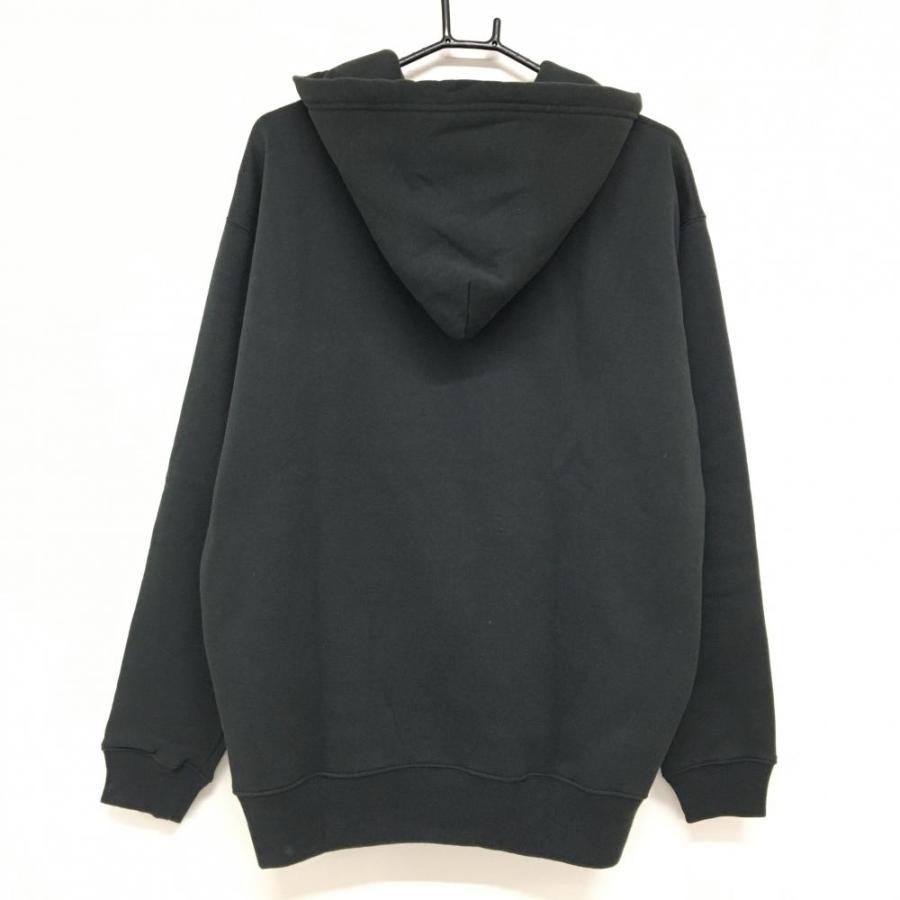 Russeluno 【超美品】ラッセルノ パーカー 黒×グレー ビッグプリント