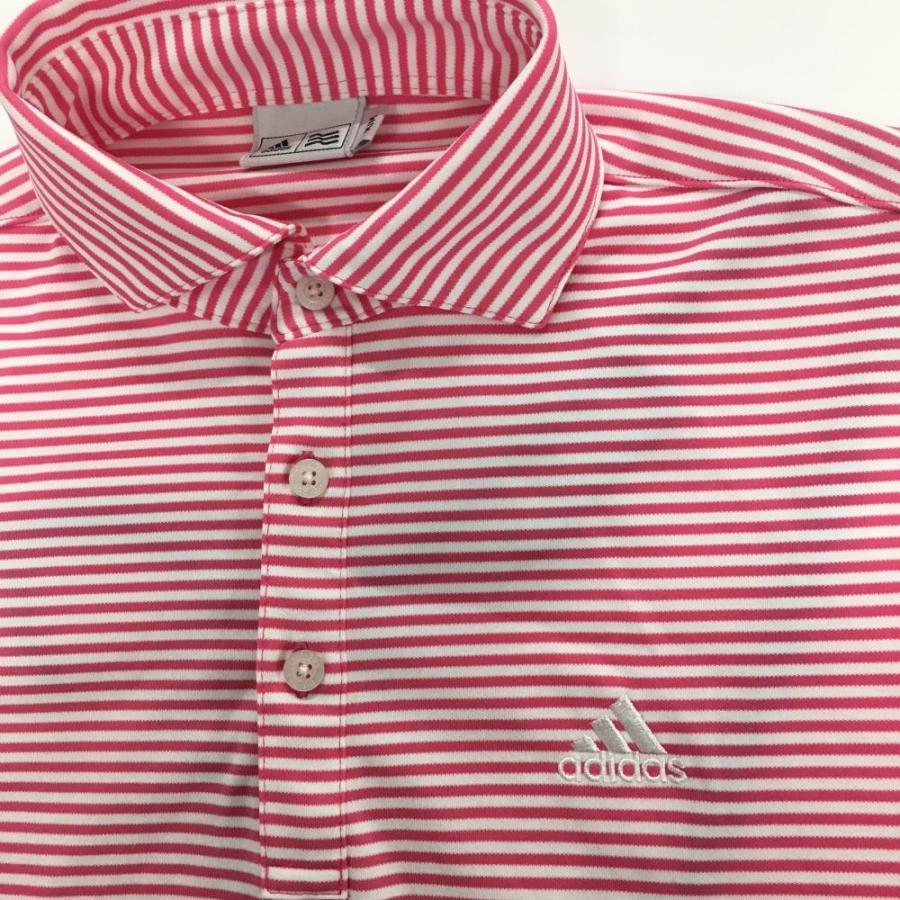 adidas（アディダス） 【超美品】アディダス 半袖ポロシャツ ピンク×白