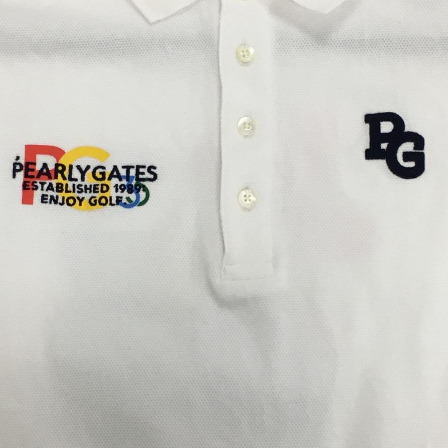 PEARLY GATES（パーリーゲイツ） 半袖ポロシャツ 白 35周年 バックロゴ