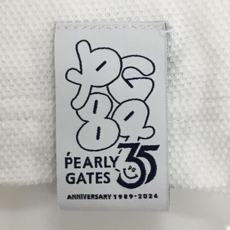 PEARLY GATES（パーリーゲイツ） 半袖ポロシャツ 白 35周年 バックロゴ