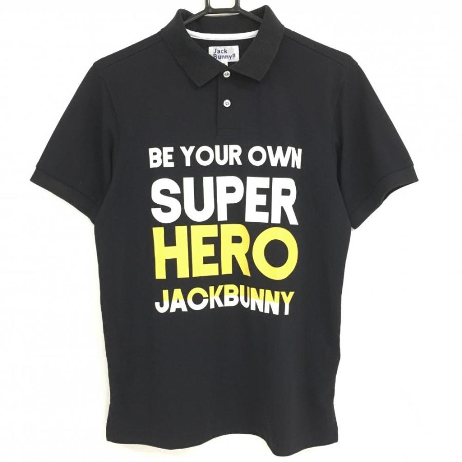 Jack Bunny!! ジャックバニー 半袖ポロシャツ ダークネイビー×白 Jack Bunny!! ジャックバニー 半袖ポロシャツ ダークネイビー×白