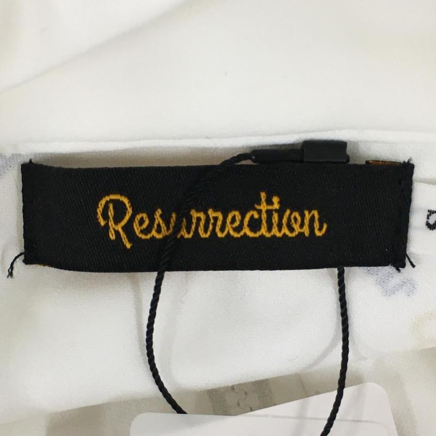 Resurrection 【新品】レザレクション 長袖ハイネックシャツ 白×黒