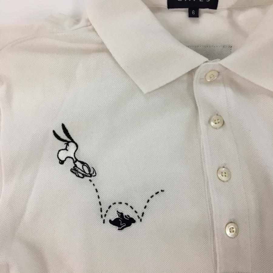 PEARLY GATES パーリーゲイツ×PEANUTS 半袖ポロシャツ 白×黒 PEARLY GATES パーリーゲイツ×PEANUTS 半袖ポロシャツ 白×黒