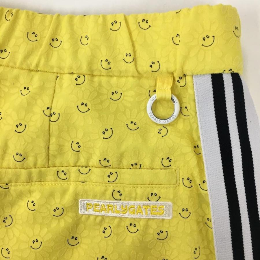 PEARLY GATES（パーリーゲイツ） スカート イエロー×黒 フラワー ニコ