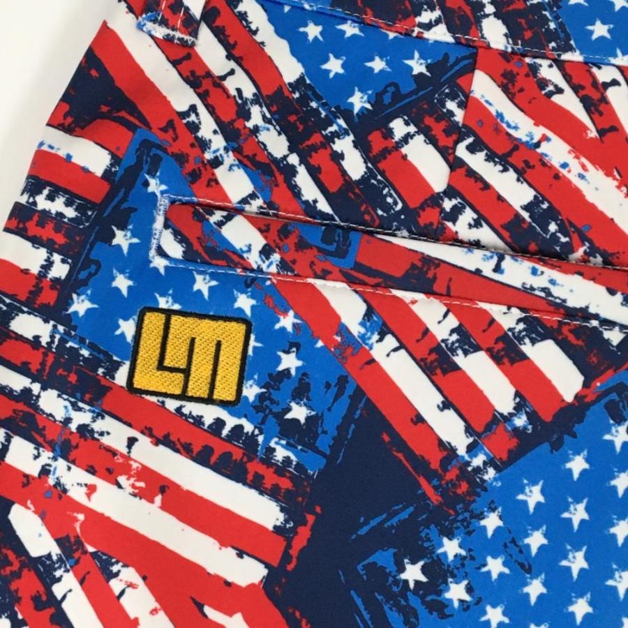 未使用級　ラウドマウス　ゴルフ　パンツ　星条旗柄　34インチ　XL〜 LOUDMOUTH（ラウドマウスゴルフ） 【新品】ラウドマウス パンツ レッド
