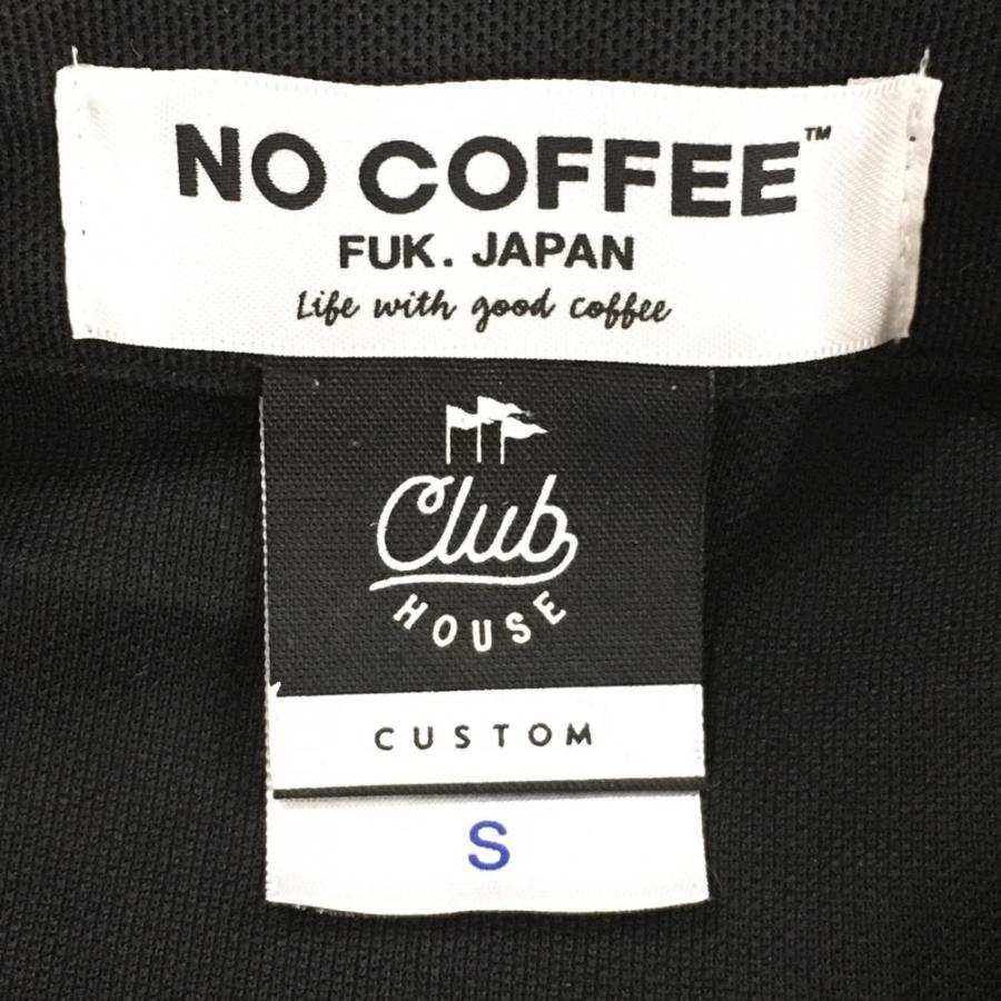 超美品】ノーコーヒー×クラブハウス 半袖ポロシャツ 黒×白 超美品】ノーコーヒー×クラブハウス 半袖ポロシャツ 黒×白