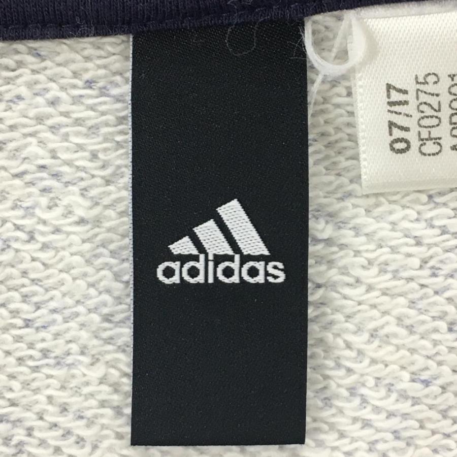 adidas（アディダス） ジップパーカー 杢ライトブルー×ネイビー 袖下3