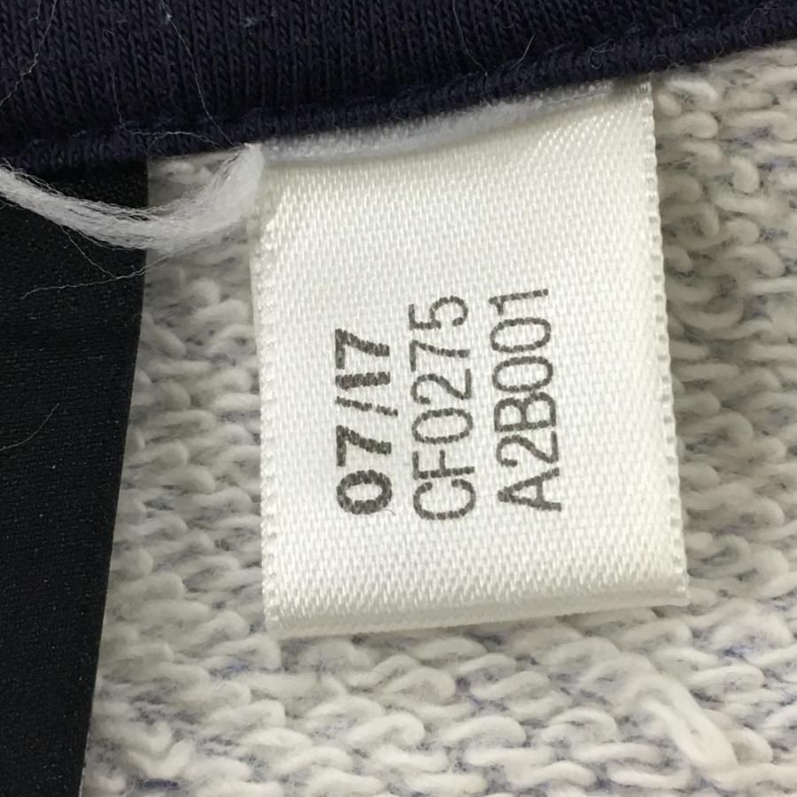 adidas（アディダス） ジップパーカー 杢ライトブルー×ネイビー 袖下3