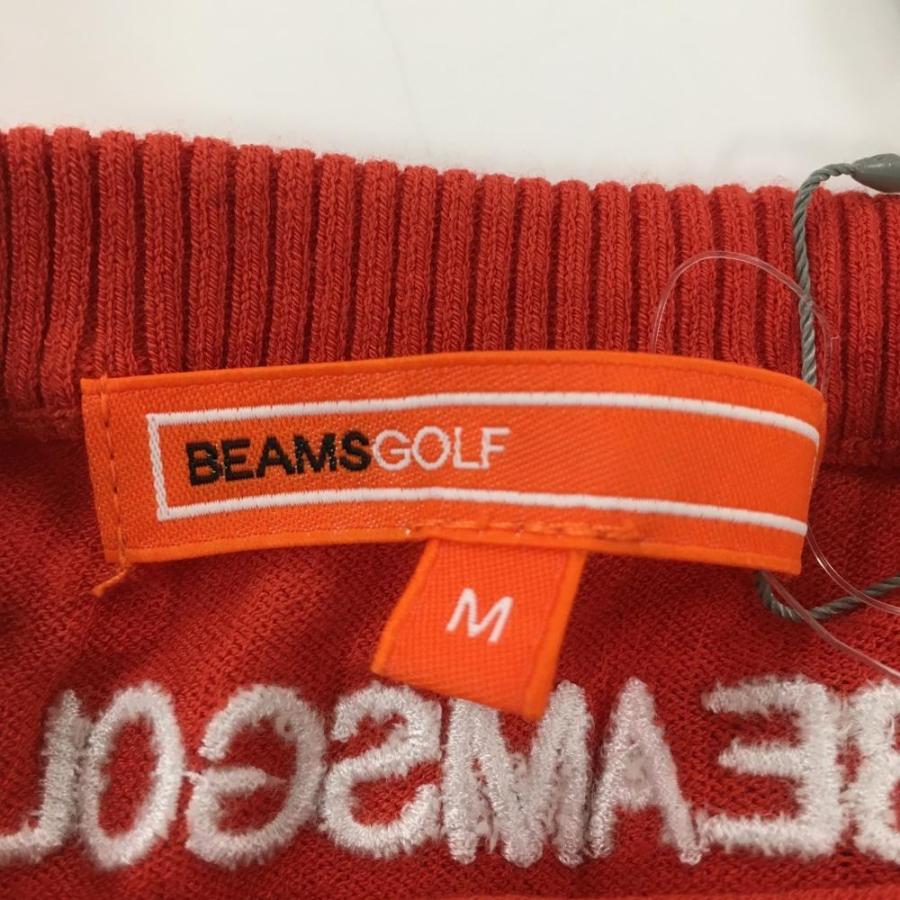 BEAMS GOLF（ビームス ゴルフ） セーター レッド×白 ニット UVカット
