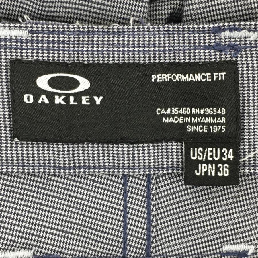 OAKLEY（オークリー） パンツ ネイビー 細千鳥格子 ストレッチ ティー