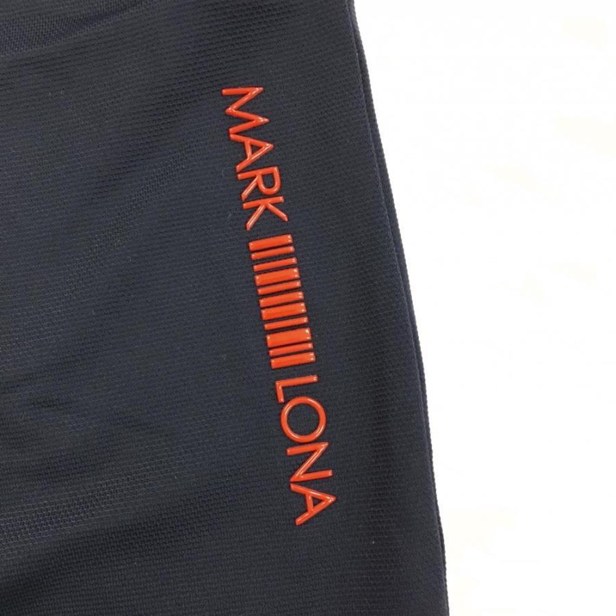 MARK&LONA（マークアンドロナ） 半袖ポロシャツ 黒×オレンジ 襟