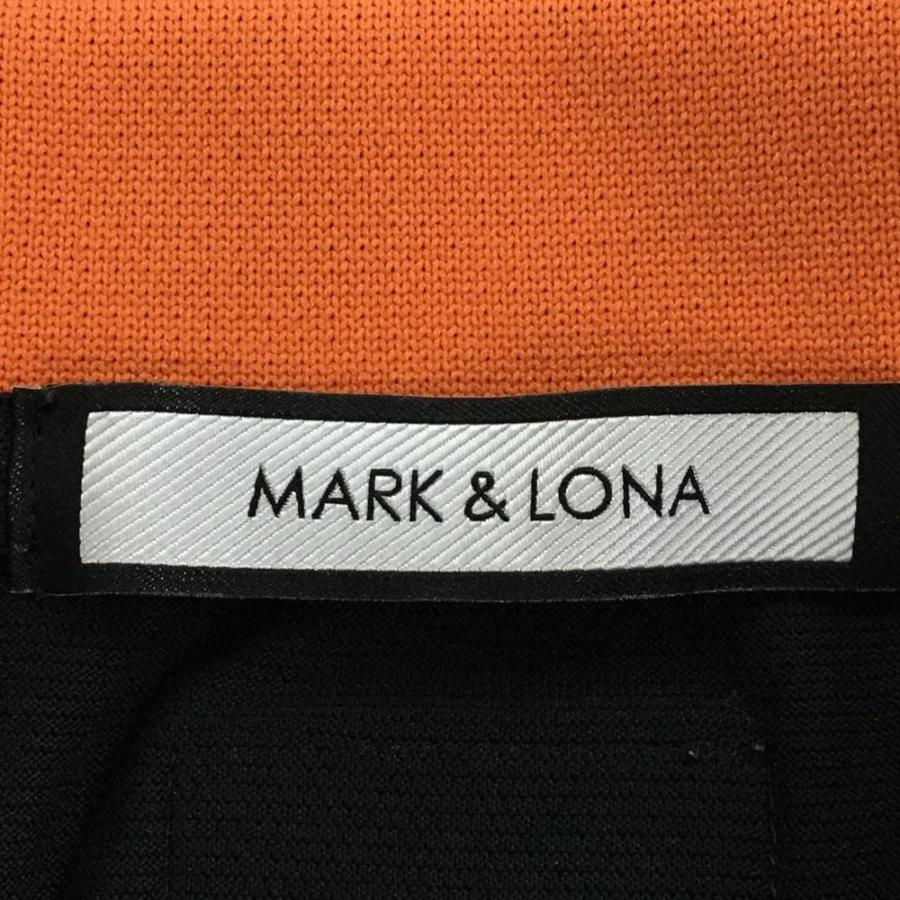 MARK&LONA（マークアンドロナ） 半袖ポロシャツ 黒×オレンジ 襟