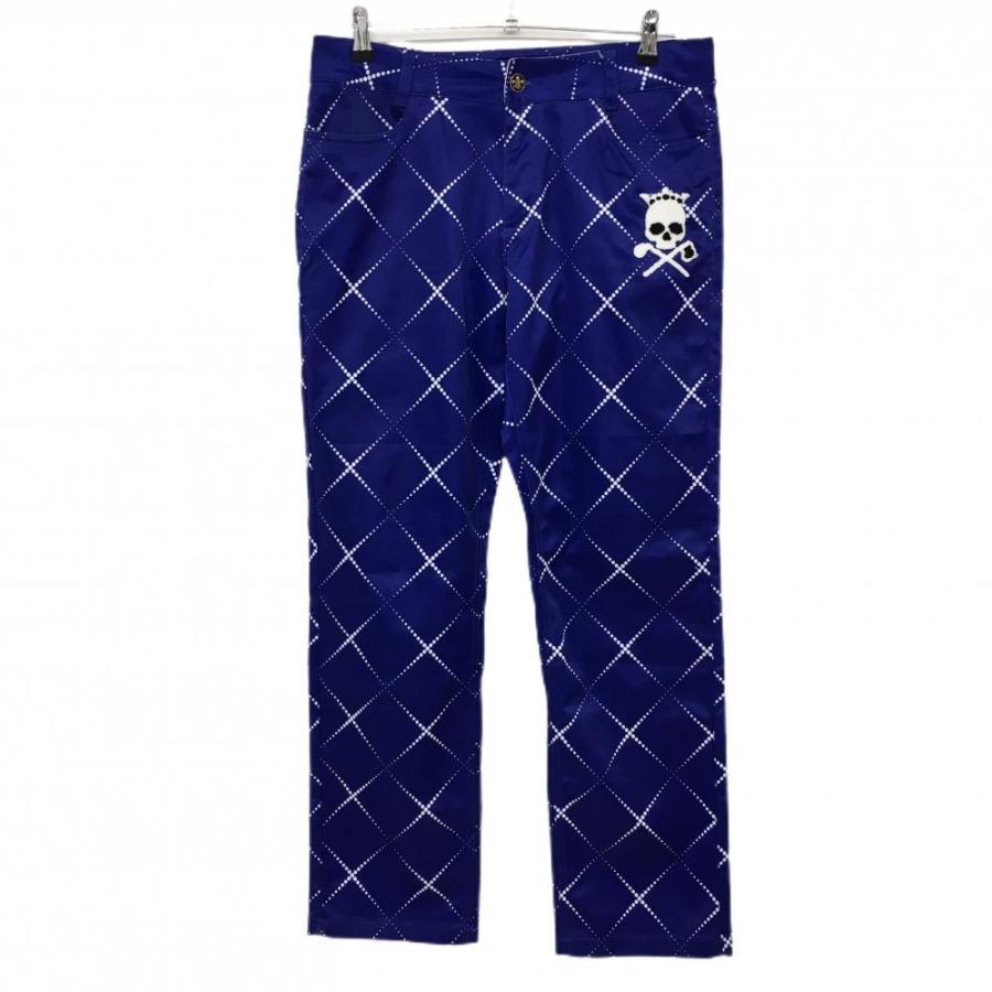 バーディーハント パンツ ネイビー×白 ダイヤ柄 メンズ 32 ゴルフ