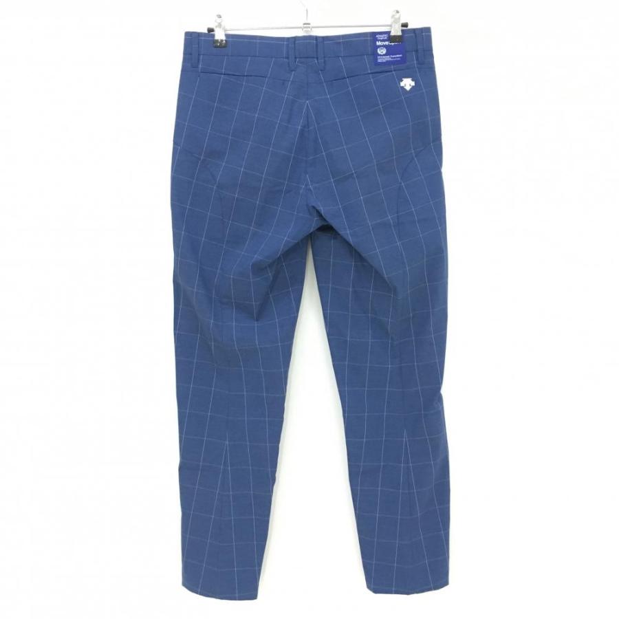 DESCENTE GOLF 【超美品】デサントゴルフ パンツ ネイビー系×白 格子