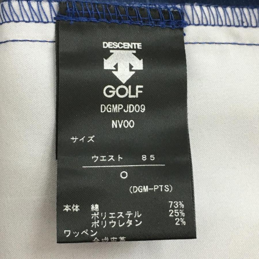 DESCENTE GOLF 【超美品】デサントゴルフ パンツ ネイビー系×白 格子