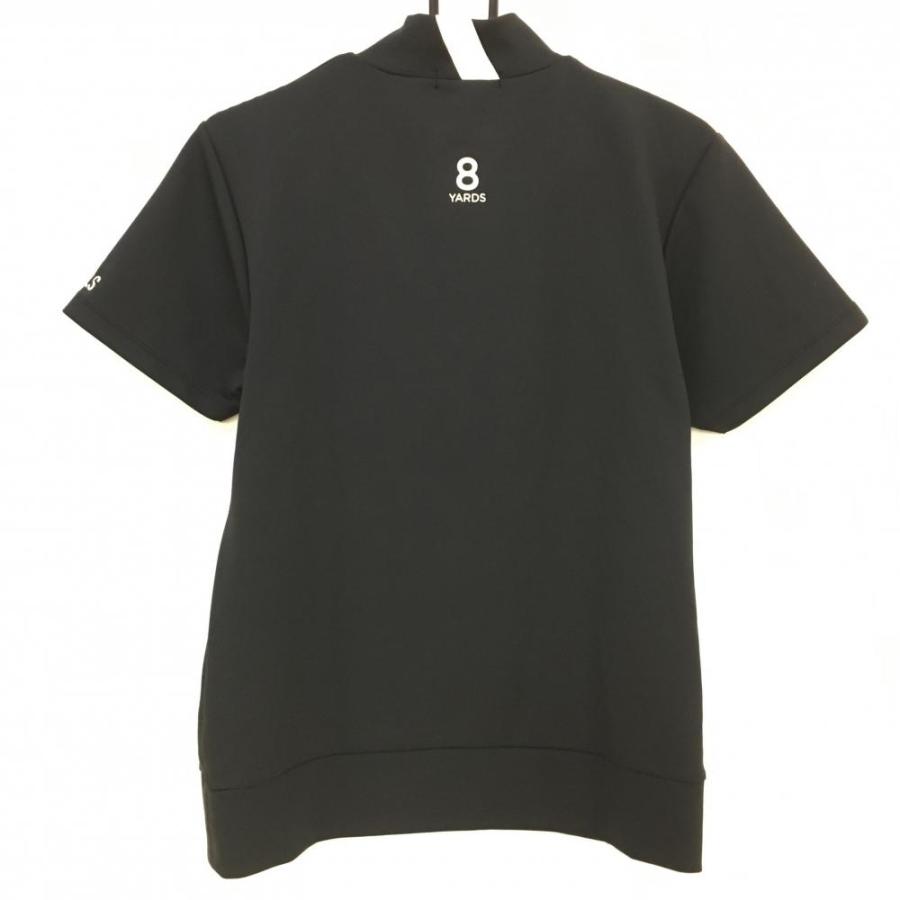 超美品】ハチヤーズ 半袖ハイネックシャツ 黒×シルバー 超美品】ハチヤーズ 半袖ハイネックシャツ 黒×シルバー