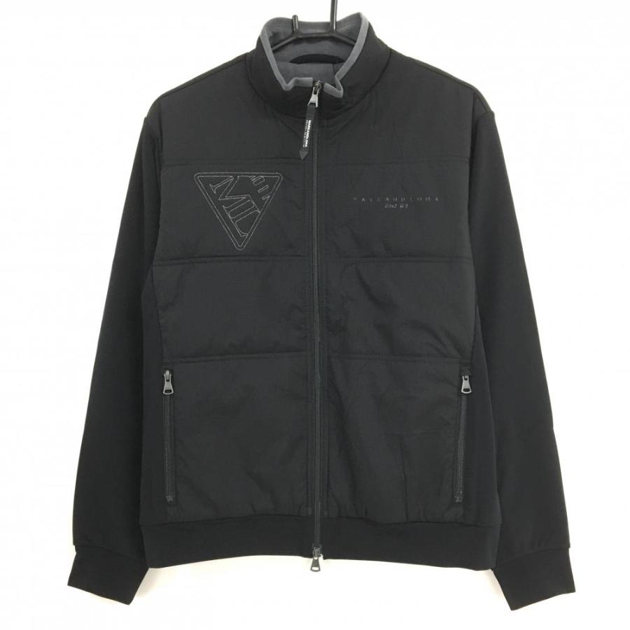 MARK&LONA マークアンドロナ フルジップ 中綿 ジャケット 48 ゴルフ MARK&LONA（マークアンドロナ） 中綿異素材ジャケット 白×グレー×黒