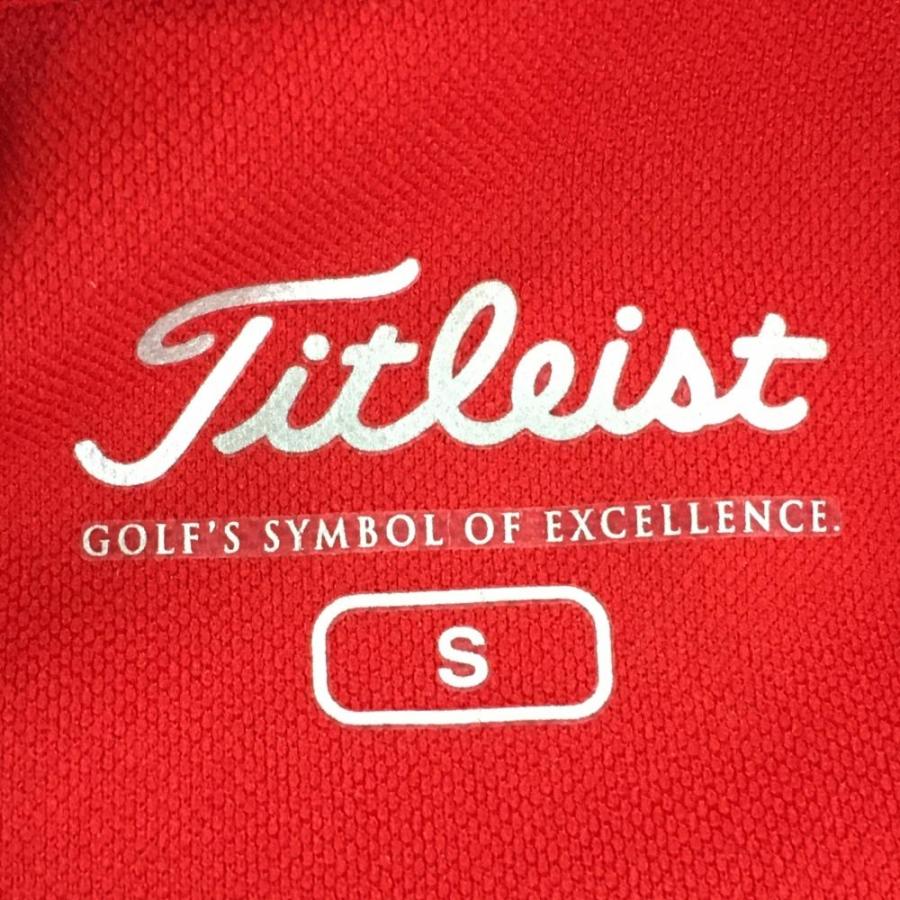 Titleist（タイトリスト） 半袖ポロシャツ レッド 星地模様 ボタン
