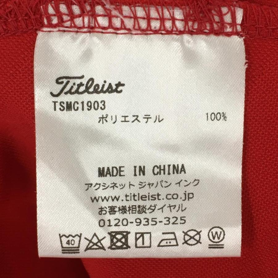 Titleist（タイトリスト） 半袖ポロシャツ レッド 星地模様 ボタン