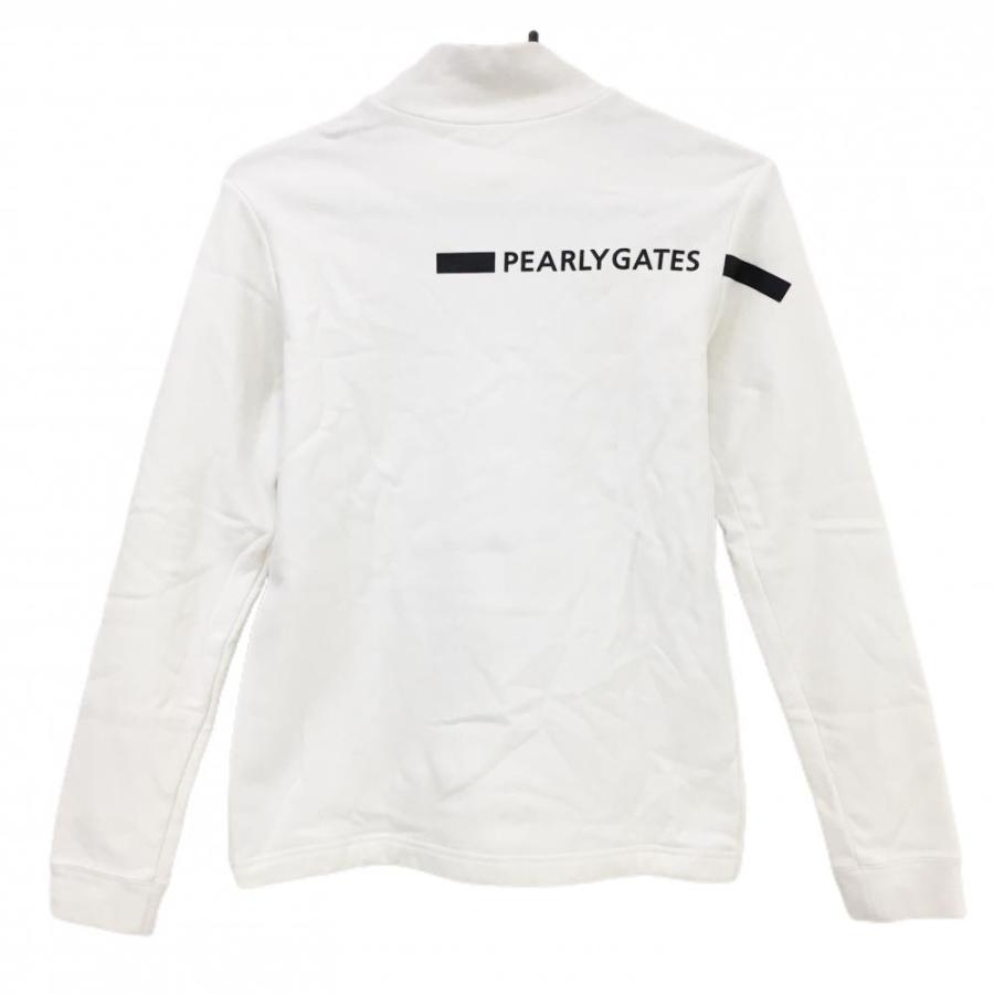 PEARLY GATES（パーリーゲイツ） 長袖ハイネックシャツ 白×黒 裏起毛