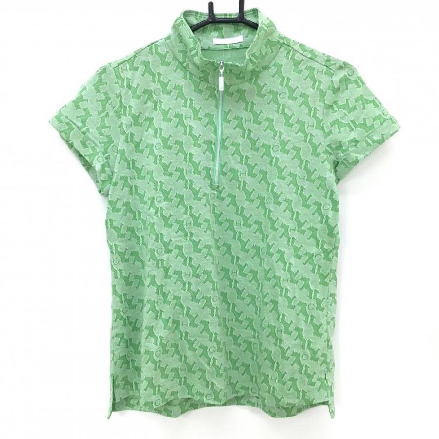 Heal Creek（ヒールクリーク） 半袖ハイネックシャツ グリーン ドッグ