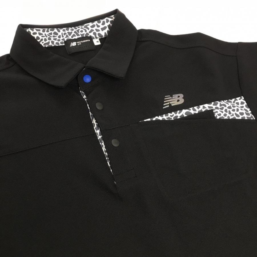 New Balance Golf（ニューバランスゴルフ） 半袖ポロシャツ 黒×白 一部