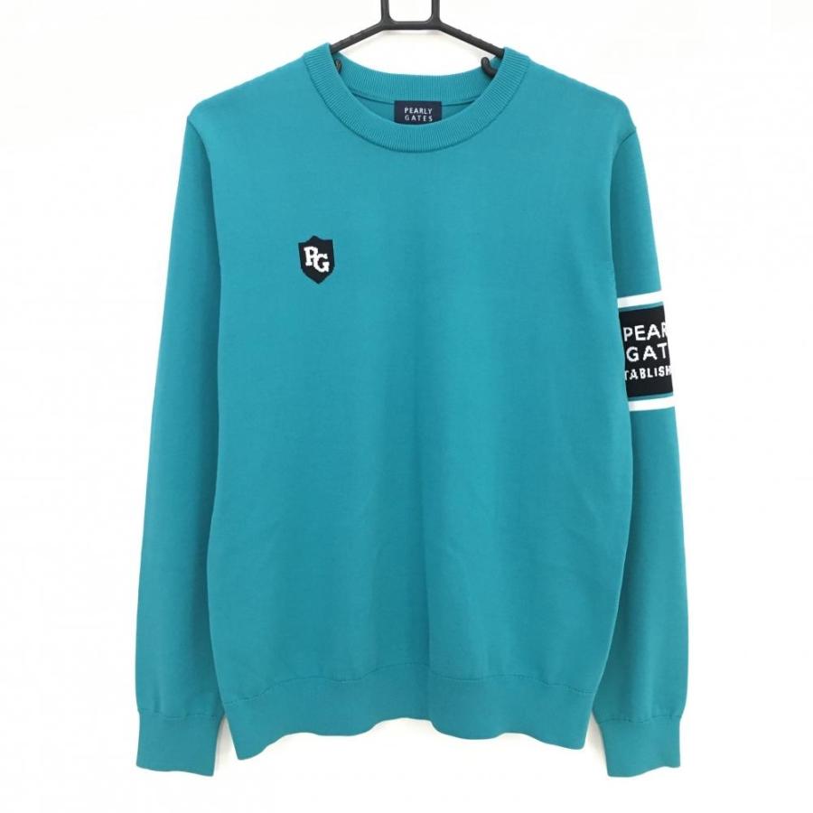 PEARLY GATES（パーリーゲイツ） セーター グリーン×黒 袖ライン
