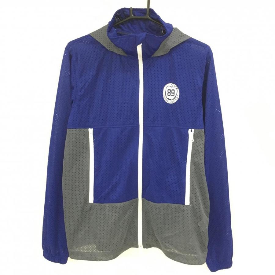 PEARLY GATES パーリーゲイツ メッシュパーカー ブルー×グレー×白