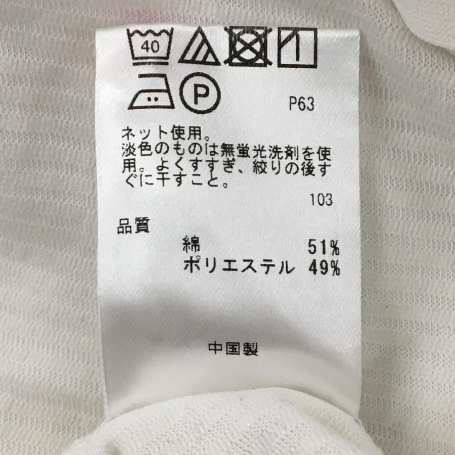23区GOLF 23区ゴルフ 長袖シャツ 白×ピンク ストライプ織生地